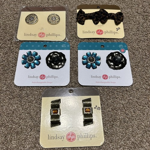 NEW Lot Of 5 Lindsay Phillips Women’s Interchangeable Shoe Snaps - 第 1/7 張圖片