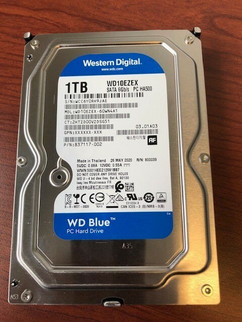 1 terabyte hard drive western digital