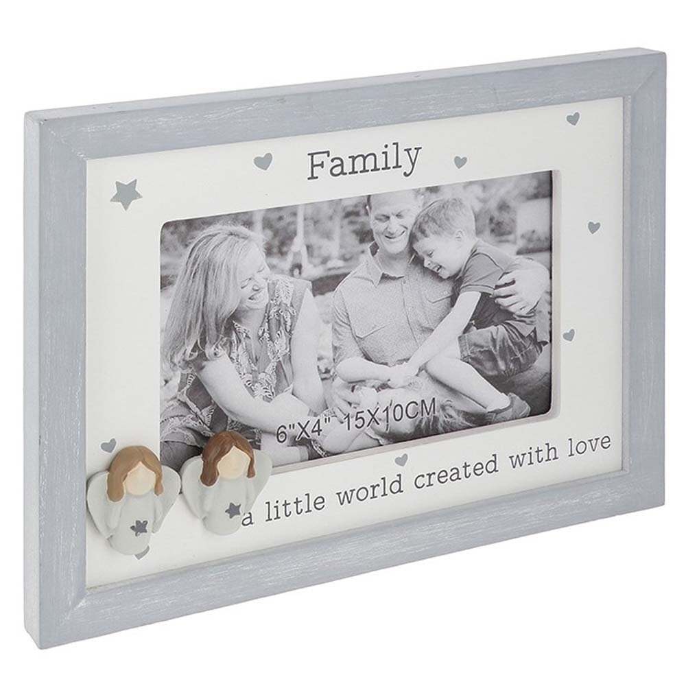 Shudehill Giftware Joe Davies Pebble Angel 6x4 Frame Family 342521