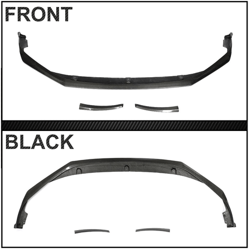 For Porsche Panamera 971 2017-2019 REAL CARBON Front Bumper Lip Splitter Spoiler - Picture 11 of 12