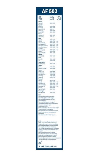 1x Original BOSCH 3 397 014 187 Wischblatt AF 502 - Bild 2 von 2
