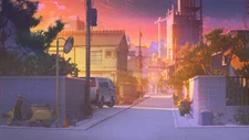 Anime Background Art Anime Landscape Street Sky  Gaming Mat Desk 13873