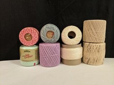 Mixed Lot 8 Balls Crochet Thread  Clarks, JP Coats, South Maid, Unknown