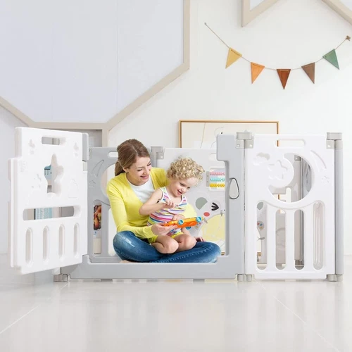 10/14/18 Stk Laufgitter Baby Laufstall Faltbar DIY Absperrgitter Krabbelgitter - Bild 52 von 59