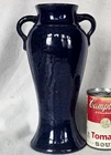Early Bauer Pottery 10" Hand Thrown Rebecca Vase Dark Blue Matt Carlton?