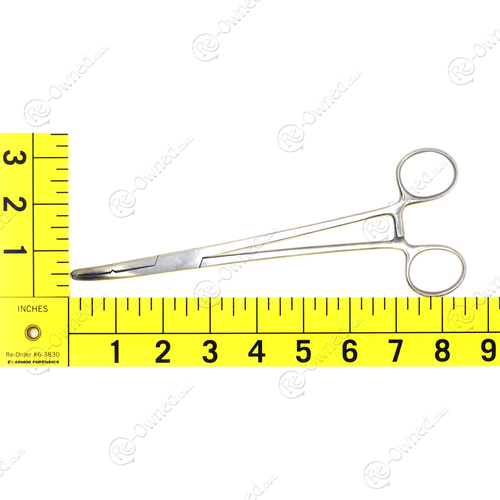 HEANEY Hysterectomy Forceps 53mm Curved Jaw 1.5mm Double Tooth 8-1/2in X:762172 - Picture 2 of 2