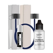 Trombone Care Kit: Slide Oil, Grease, Cleaning Swabs, Mouthpiece, Brushes