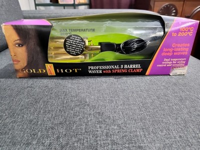 Gold N Hot Professional 3 Barrel Waver With Spring Clamp