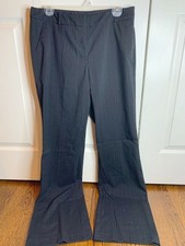 NEW YORK  COMPANY Women's Stretch Pants Black w/ Vertical Stripes Size 8