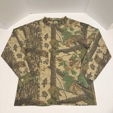 Vintage Cabela's USA Men's Large Realtree Camo Long Sleeve T-Shirt Hunting Clean