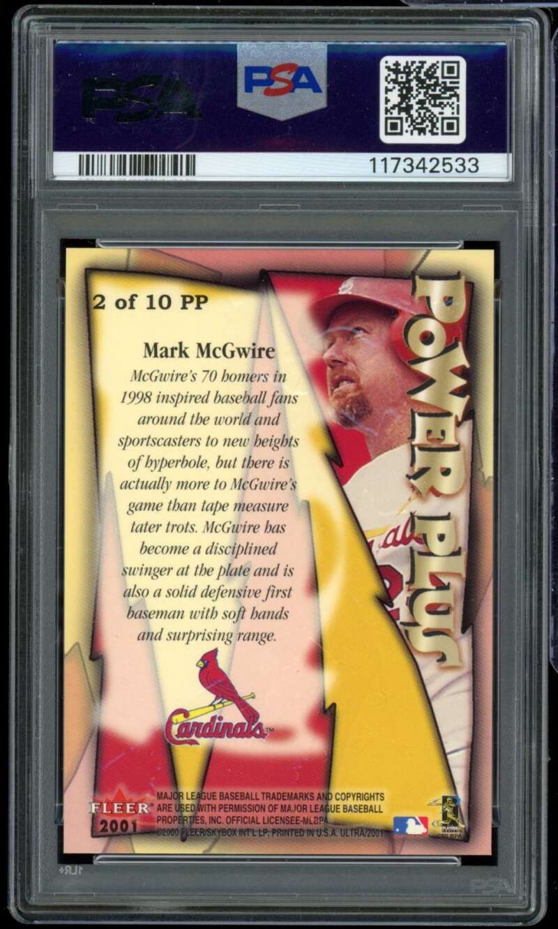 Mark McGwire Card 2001 Ultra Power Plus #2 PSA 10 view 2