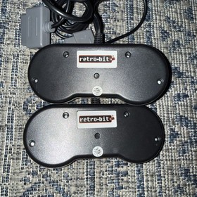 Retro-Bit Retro Duo 2 in 1 NES SNES Console System - Silver/Black - TESTED