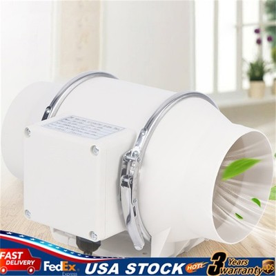 4 Inch Inline Duct Fan Tube Ventilation Fan Extractor Exhaust Blower 35W 220CFM