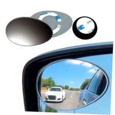Blind Spot Car Mirrors: Convex Rear View - HD Glass Side Car Mirror - Semi Oval