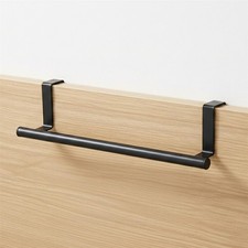 Black Over Door Hanging Towel Rail Holder Rack Hanger Kitchen Bathroom Cupboard