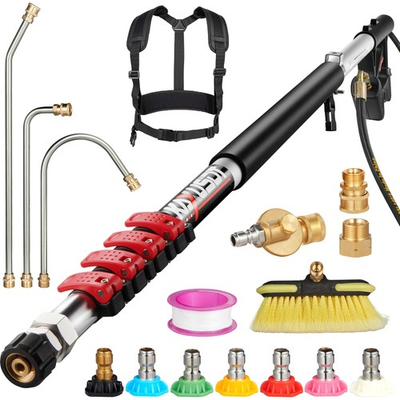 #ad 24FT Pressure Washer Telescoping Extension Wand High Power Accessories with ... $280.84