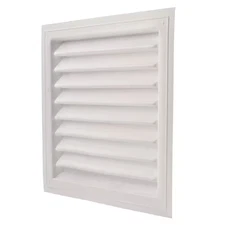 12 In. X 18 In. Plastic Wall Louver Static Vent in White