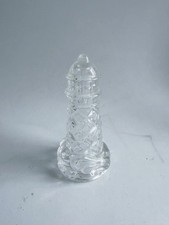 Vtg Lenox Full Lead Crystal Lighthouse Light At Crystal Point 4  Czech Republic
