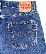 VTG Levi 505 Jeans Mens Blue Denim 36 x 29 (Fits 34 x 27) Hemmed 100% Cotton