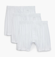 2(X)IST Men's 100% Pima Cotton White Knite Boxer 3-Pack (3 Pairs) $59.00 NEW XL