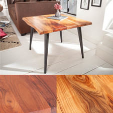 Massivholz Couchtisch ORGANIC LIVING 60cm braun AUSWAHL Baumkante Beistelltisch