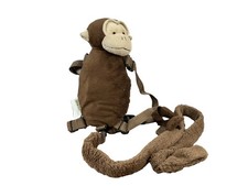 Eddie Bauer Monkey Plush Child Toddler Backpack Harness Leash Brown Tan