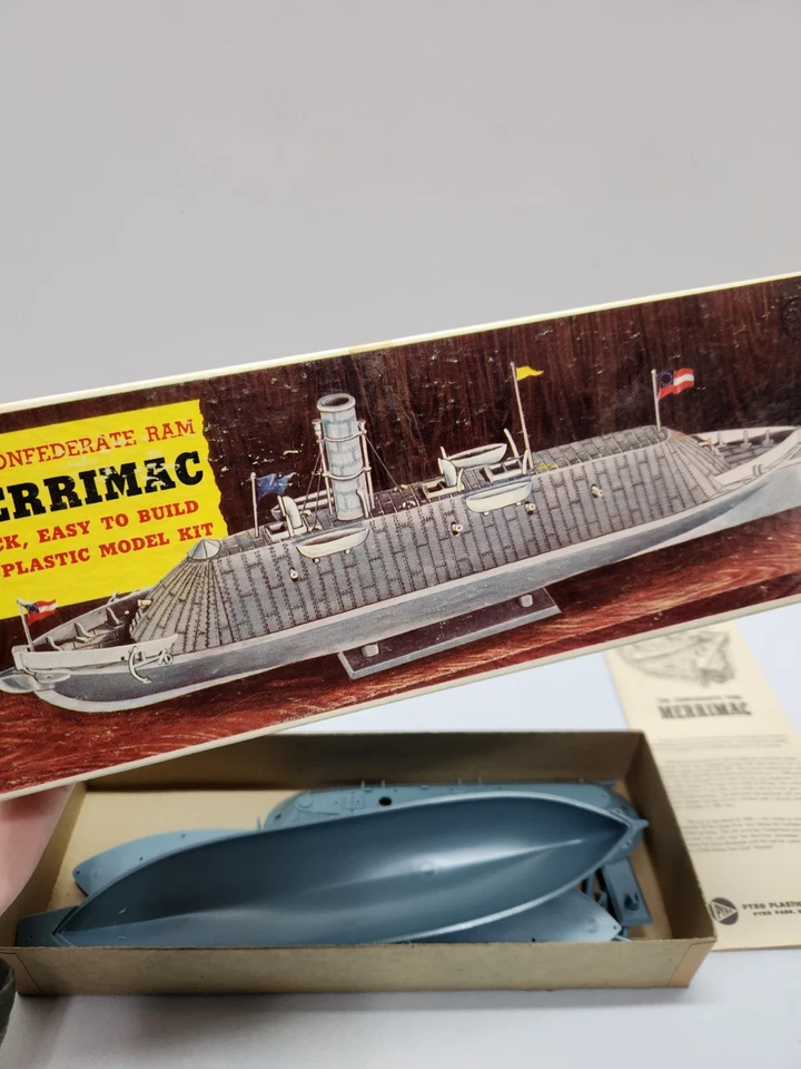 Pyro #C-259-98  Confederate Merrimac Merrimack Iron Clad Plastic Model - Image 4 of 4