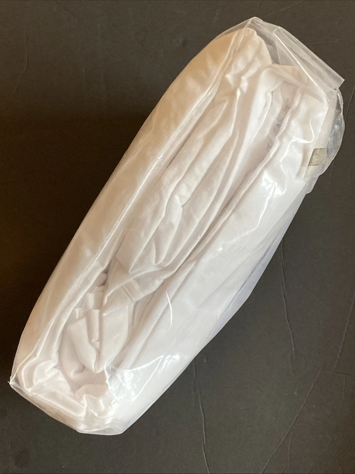 Juego de sábanas de punto de jersey de algodón The Company Store, blanco, doble 3 piezas, nuevo con etiquetas, $109 Foto 3 de 4