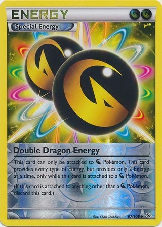 Double Dragon Energy - 97/108 - Pokemon Roaring Skies Reverse Holo Rare Card LP