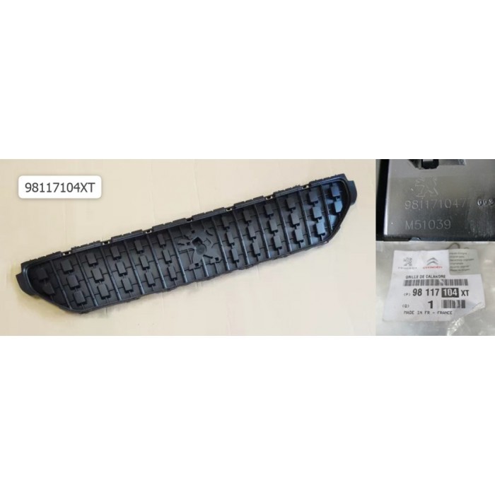 Calandre pour Peugeot Expert noire en ABS pour utilitaire Phase 2