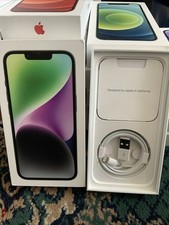 Genuine Apple iPhone 14 Midnight 128GB Empty Box WITH CHARGER + INSERTS