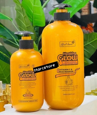 Healthy Glow Milk Vitamin C & Niacinamide Lotion + Scrub Shower Gel Bio Nature