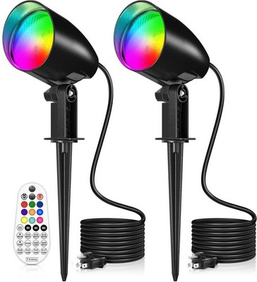 20W RGBW Outdoor LED Landscape Lighting Color Changing Spotlight with Remote ...