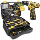 BLOSTM Tool Kit Home Tool Box Set Hand DIY Repair Portable Yellow 248 Piece