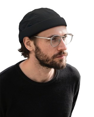 Cap Ohne Schild Schwarz Dockercap Herren Thin Sailor Cap Retro Brimless Hat S...