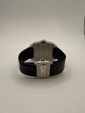 Cartier Santos 100 XL Custom Set Diamond Bezel Men’s Watch 2656 Black Leather 19