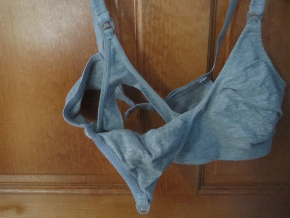 Sutiã Wynette Valmont 86709W algodão sem fio enfermagem maternidade 40B cinza - Imagem 2 de 4