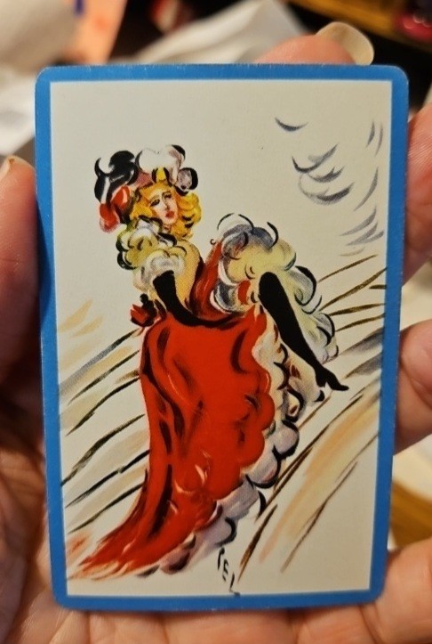 Congress 606 Playing Cards Triple Deck Show Girls Dancing Can Can Complete VTG