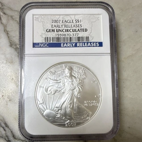 U.S. Mint American Eagle 2007 NGC Gem Uncirculated 1 oz .999 Silver