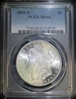 1882 S Morgan Silver Dollar PCGS MS66 Gem BU+ Lustrous Well Struck Coin