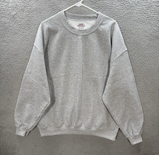 Gildan Sweatshirt Adult XL Gray Crewneck Smart Basics Long Sleeve Workwear Mens