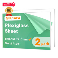 8 10" Plexiglass Sheets 1/8 inch Thick,3mm Clear Acrylic 3mm,8X10",