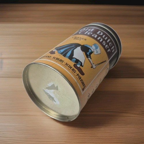 Vintage Tin OLD DUTCH CLEANSER WOODEN SHOES GRAPHICS Box 6 X 3.5"  - Picture 6 of 7