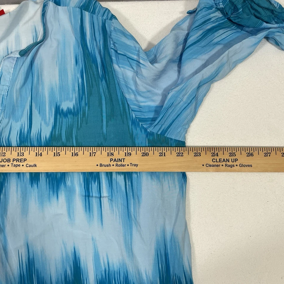 Camisa para dormir Josie Natori Challis para mujer talla XL azul verde. Foto 2 de 4