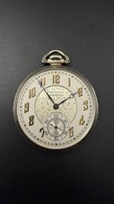ANTIQUE WALTHAM POCKET WATCH 14K WHITE GOLD FILLED 17J COLONIAL ROYAL JEWEL