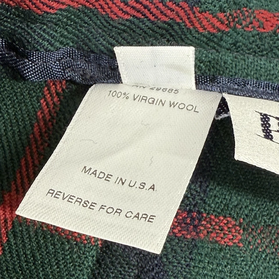 Vintage Pendleton Pleated Maxi Skirt Size 12 Virgin Wool Tartan Plaid Floral - Image 4 of 4