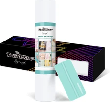 TECKWRAP Clear Matte Vinyl Transfer Tape for Vinyl Layer Low Tack 12” X 30FT