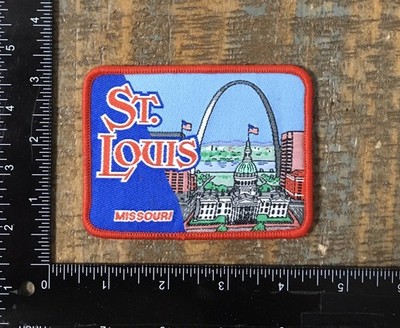 Vintage ST. LOUIS Gateway Arch City Skyline Missouri Souvenir Woven Patch STL