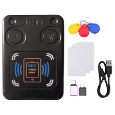NFC RFID Chip Card Reader Copier 3xUID Keychain/CUID Card IC 13.56M ID5495