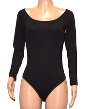 MANGOPOP Off the Shoulder Bodysuit Snap Crotch Long Sleeve Size Medium